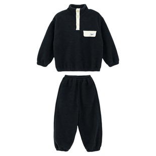 派町童装男童卫衣套装2025冬新款男孩两件套上衣裤子加厚加绒保暖