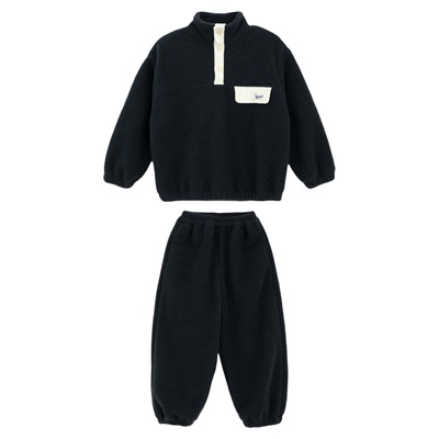 派町童装男童卫衣套装2025冬新款男孩两件套上衣裤子加厚加绒保暖