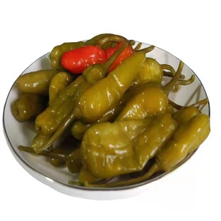 安徽安庆太湖县土特产农家腌制土辣椒青红辣子开胃下饭菜咸菜泡菜