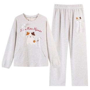 羊绒睡衣冬季女款2025新款长袖加厚保暖舒适德绒套装春秋款家居服