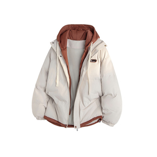 NASA STUSY美式2025冬季加厚保暖假两件棉衣男款棉袄羽绒棉服外套