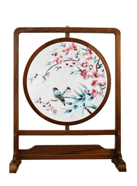 优质胡桃木特色刺绣双面图案搭配