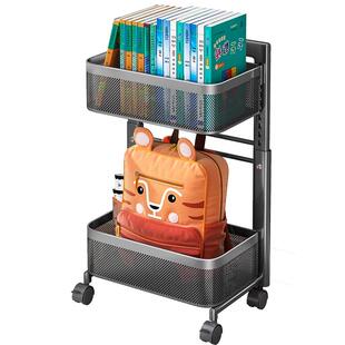 书包置物架可移动带轮小推车桌边放包儿童落地书本大号收纳书包架
