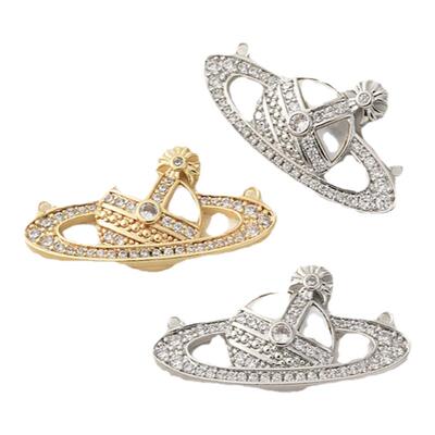 14K包金镶锆石土星吊饰配件