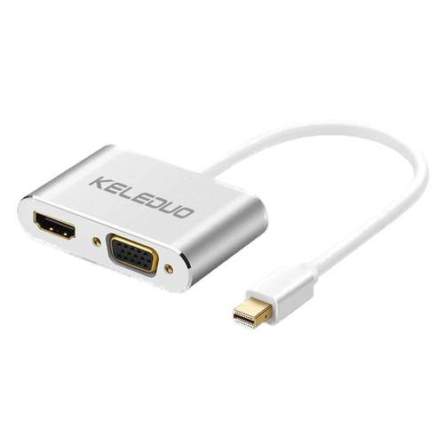 科乐多minidp转hdmi雷电2转换器vga适用苹果macbook接头笔记本接口电视投影仪thunderbolt2电脑扩展三屏双屏