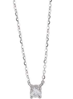 小众设计感一颗钻锁骨链超闪锆石
