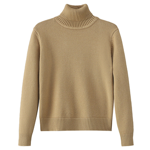 白色高领短款毛衣女冬季加厚保暖内搭打底衫小个子长袖针织衫上衣