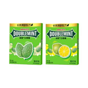 绿箭薄荷口香糖60片盒装饭后清新口气办公室聚会休闲零食烟盒装