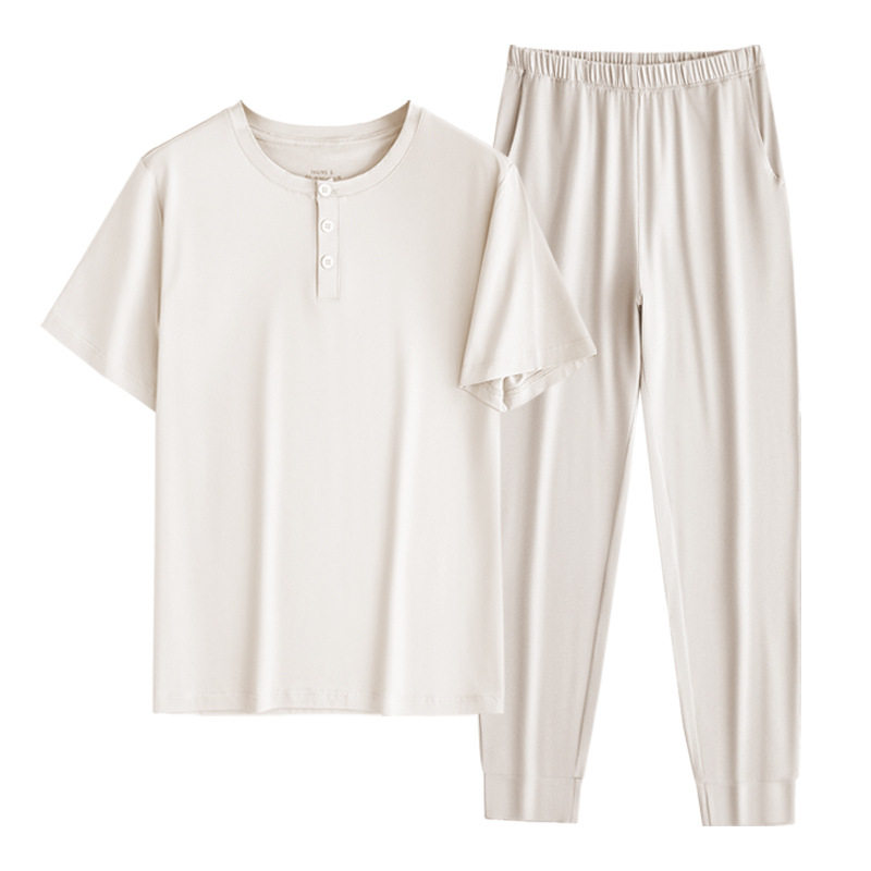 短袖长裤莫代尔棉家居服抑菌女