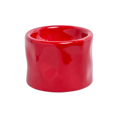 MiaPet黑色陶瓷高脚猫狗碗喝水碗