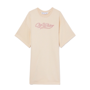 IT OFF-WHITE™女装廓形半袖连衣裙T恤裙010132X