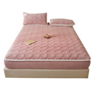 牛奶绒床笠冬季加绒加厚床套珊瑚毛绒床罩防水隔尿床垫保护罩床单