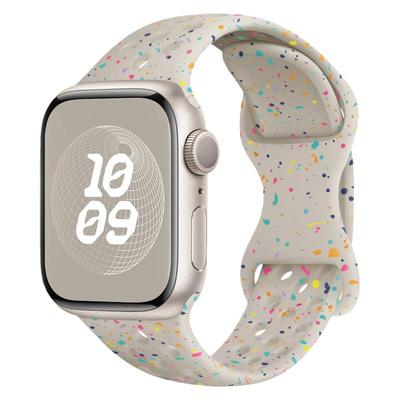 适用iwatch10表带硅胶se苹果手表8表带applewatchultra运动7代6/5/4男女s9新款45mm41/441s8创意s7彩虹49星光