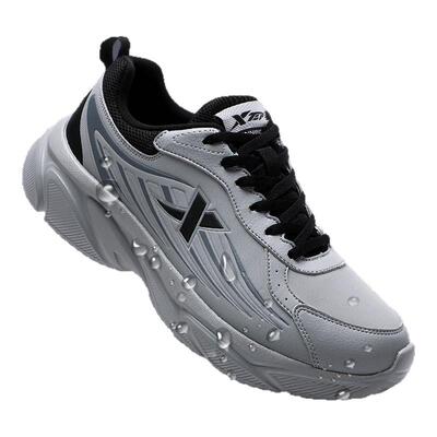 特步男鞋2025新款冬季跑鞋男官方正品休闲鞋子皮面防水运动鞋男款