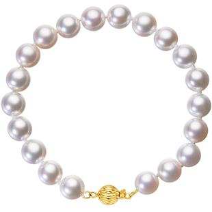 Meluxe美奈黄14K金海水珍珠手链akoya串珠手链正圆强光微瑕珍珠