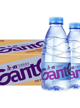 景田饮用纯净水360/560ml*24瓶出游办公非矿泉水会议家庭饮用水