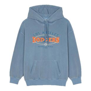 MLB官方 男女情侣复古印花潮流街头连帽套头卫衣25春夏新款HDV06