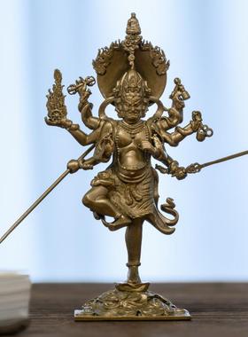 简修行秽迹金刚像佛像摆件纯黄铜像小随身佛禅意家居茶空间装饰品