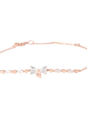 cottiny韩版蝴蝶结女925纯银时尚