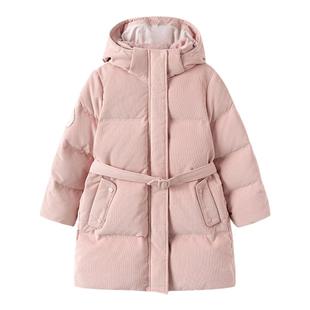 premium巴拉巴拉女童羽绒服中大童长款外套儿童连帽秋装新款童装5