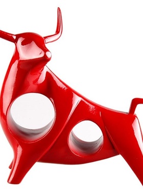 现代简约办公室北欧隔断牛工艺品