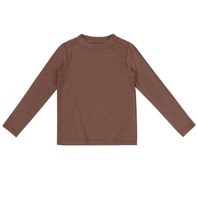 莫代尔小立领打底衫女秋冬内搭长袖T恤洋气外穿弹力修身叠穿上衣