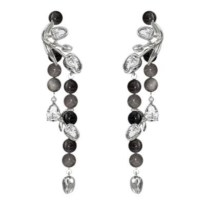 BOONEE原创设计黑色原石耳环