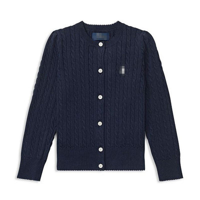 RL女童全棉针织衫薄毛衣空调衫