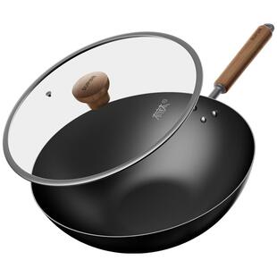 苏泊尔铁锅不粘锅有钛无涂层炒锅家用炒菜锅免开锅电磁炉燃气专用