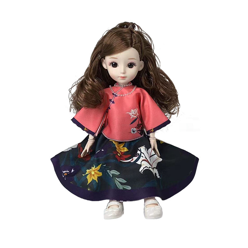 儿童diy手工时装服装设计diy儿童玩具娃娃汉服材料包布料模特古风