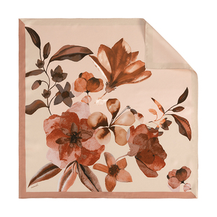 万事利25秋冬新款真丝丝巾女100%桑蚕丝中方巾穿搭妈妈礼物沁兰香