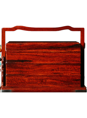 知府印度小叶紫檀中式客厅提粱盒