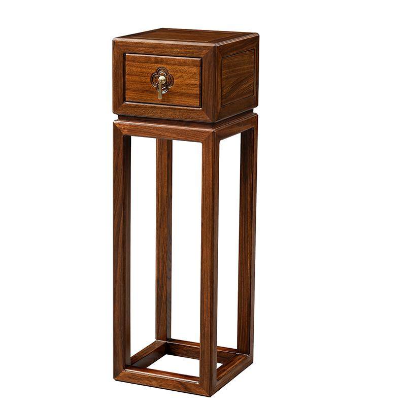 花架乌金木实木新中式高端客厅
