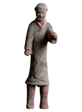仿古彩绘汉佣陶器影视道具艺术品