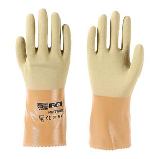 春蕾919丁腈防化手套劳保发泡胶耐磨防滑工业耐酸碱防腐防油工作