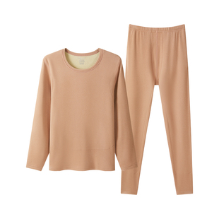 三枪保暖内衣女抗菌华绒羊绒蚕丝美肤加厚贴块秋衣秋裤打底套装