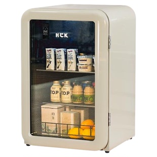 HCK哈士奇冰吧墩墩吧Mini2.0家用客厅办公室复古冷冻冷藏小冰箱