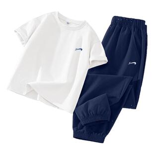 贵人鸟童装男童夏套装2026新款儿童速干短袖t恤夏装女童运动裤子