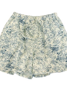 居家服短裤纯棉双层绉布棉纱女