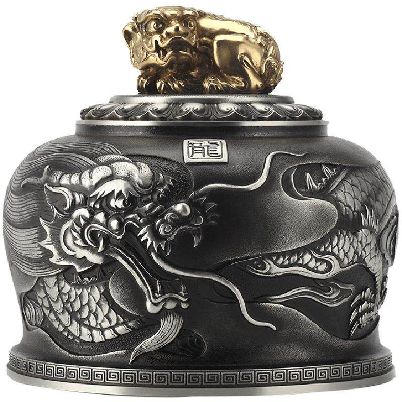 纯锡金属手工茶叶罐子