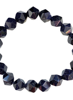 超闪星辰大海切角星空蓝砂石手链