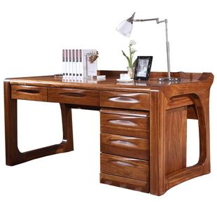 实木电脑桌台式家用 乌金木书桌中式办公桌乌金木全实木写字台