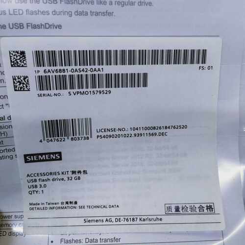 议价西门子6AV6881-0AS42-0AA1全新USB 快闪记忆体驱动器 32 GB U