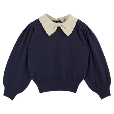 3件5折 Little法国emile et ida FW25女宝上衣针织外套披肩牛仔裤