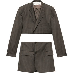 IT HAVRE STUDIO女装西装短裙套装新款解构感分割两件套SSS240XM