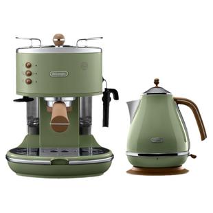 [新年礼物]delonghi德龙ECO310复古半自动咖啡机+电水壶早餐家用
