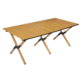 早行客折叠蛋卷桌碳钢加厚露营桌便携式折叠桌烧烤野餐露营桌