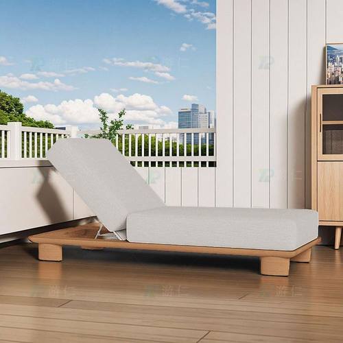 户外柚木躺椅室外度假村酒店民宿露天泳池躺床海边休闲沙滩椅防水