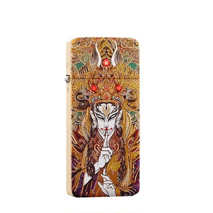 佐罗ZC5卡片机白鹤童子黄铜煤油打火机超薄款防风砂轮送礼物刻字