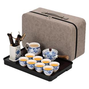 泡茶壶旋转逍遥壶懒人自动泡茶器过滤茶壶旅行茶具便携包茶盘套装